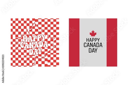 Vibrant Canada Day Digital Assets for Holiday Branding and Posts.