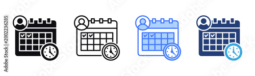 Canvas Print Appointment Scheduling icon sheet multiple style collection