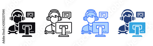 It Support icon sheet multiple style collection