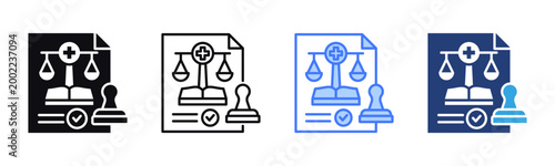 Regulatory Compliance icon sheet multiple style collection
