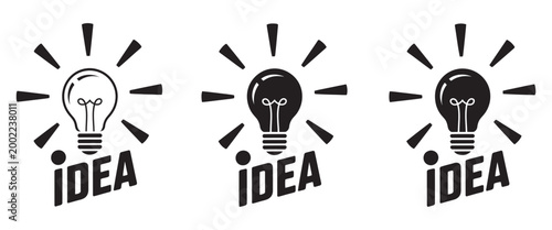 Minimalist Light Bulb Connection Illustration Vector, idea generation brainstorming innovation concept, business education creative marketing design element