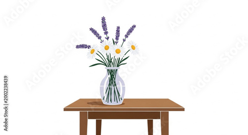 Vase of Flowers on a Table.