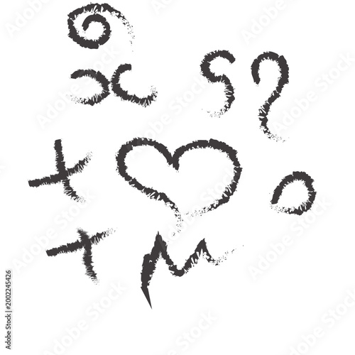 Abtract background. Hand Drawn Black Doodle Element Set......................... 25