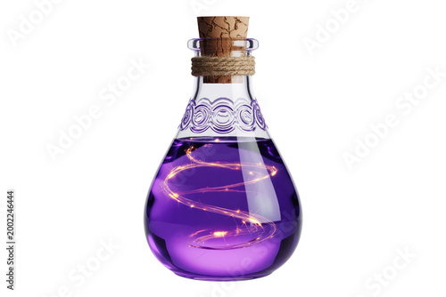 Magic Potion Bottle Clipart Isolated on Transparent Background