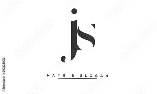 JS, SJ Abstract Letters Logo Monogram