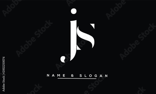 JS, SJ Abstract Letters Logo Monogram