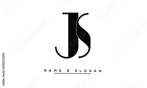 JS, SJ Abstract Letters Logo Monogram