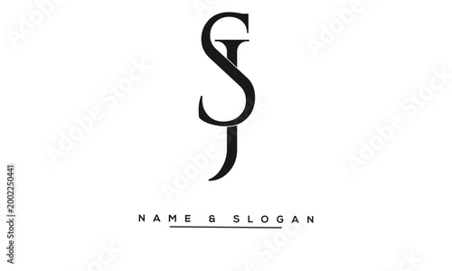 JS, SJ Abstract Letters Logo Monogram