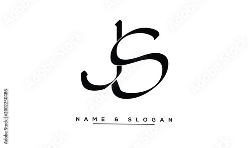 JS, SJ Abstract Letters Logo Monogram