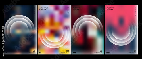 Vibrant abstract background colorful gradient waves for modern design digital art