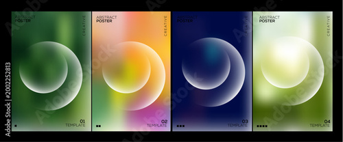Vibrant abstract background gradient colors and fluid shapes for modern designs