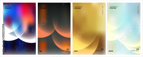 Vibrant abstract backgrounds, colorful gradient textures for modern designs