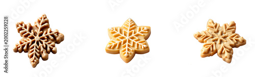 Christmas cookie stamp generic shape, isolated on transparent background