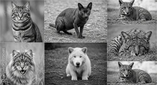 Photography wild animals collage