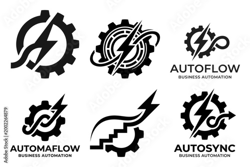 Business chain deal partnership icons