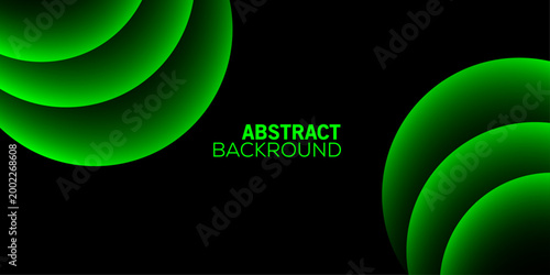 Vibrant green abstract background with fluid shapes and dynamic lighting effects