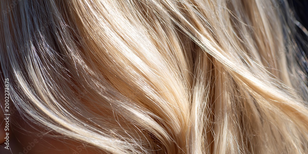 Naklejka premium Close-up of blonde hair