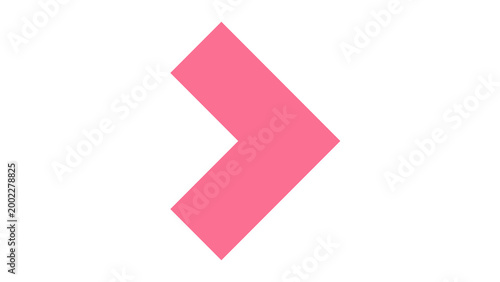 Free Download Single pink chevron arrow pointing right. graphic element for interface design navigation or progress indication in technology applications white background user interface user experience - GFXLoad