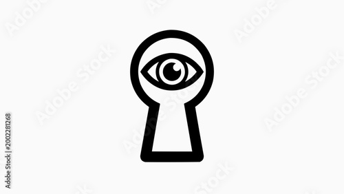 Keyhole Eye Surveillance Icon