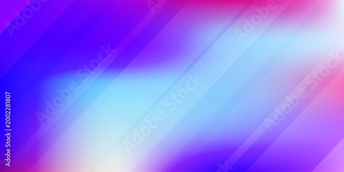 Abstract vibrant purple and blue gradient background with translucent diagonal stripes. Modern dynamic vector design for high-tech digital backdrops.