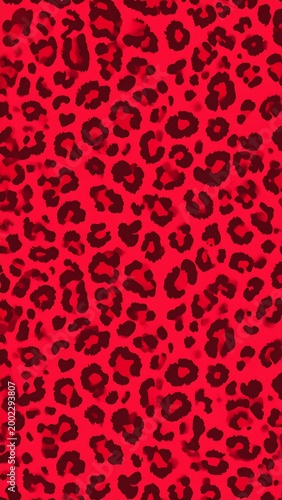 Red leopard print pattern