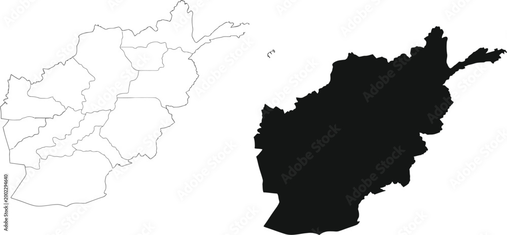 Fototapeta premium Map of afghanistan Vector