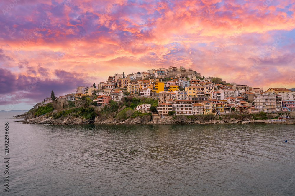 Fototapeta premium Kavala old city view in Greece