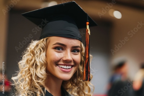 Graduation Ceremony at University With Students Wearing Caps and Gowns Celebrating Achievements