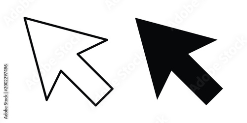 Free Download Cursor icon clipart and line art versions on white background - GFXLoad