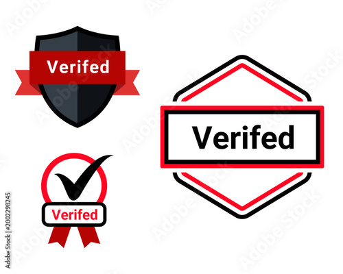 Verified badges and seals collection trust security and authentication symbols