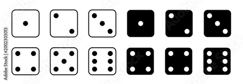 Obraz na płótnie Game dice Icon with side of cube from one to six number