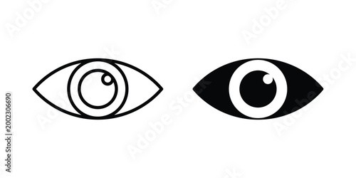 Show icon clipart and line art versions on white background