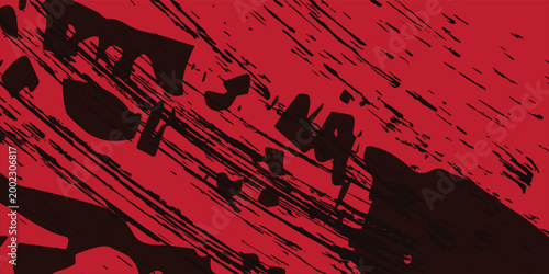 Black and red grunge texture. Scary red black scary background