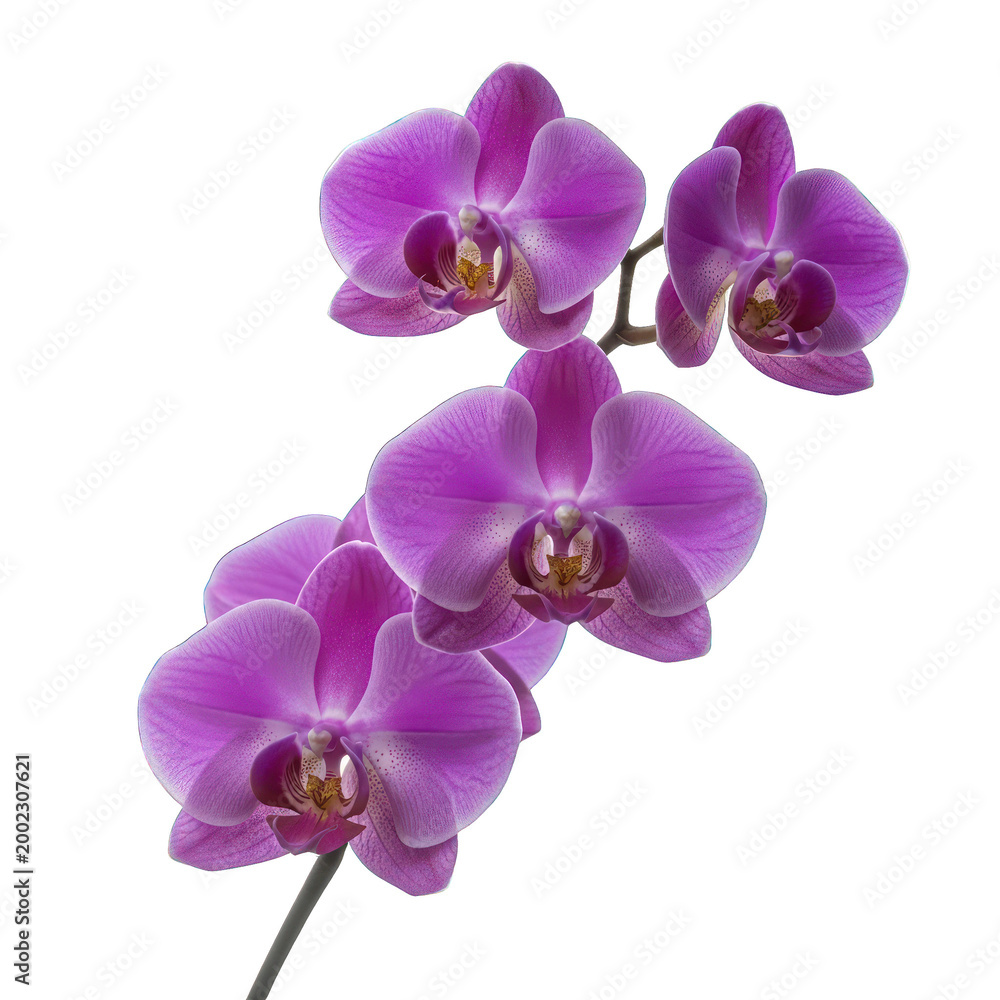 Obraz premium Delicate purple flowers on stem