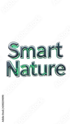 Smart Nature Logo with Glowing Green Accents