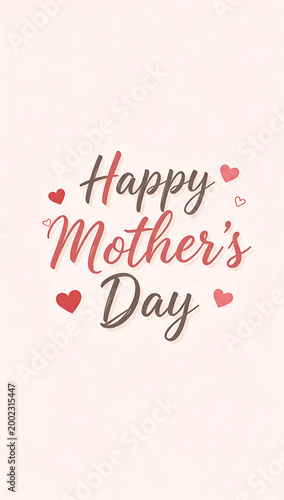 Happy Mother’s Day Celebration Design Featuring Love, Gratitude, Floral Elements, and Warm Emotional Expression for Honoring Mothers Worldwide