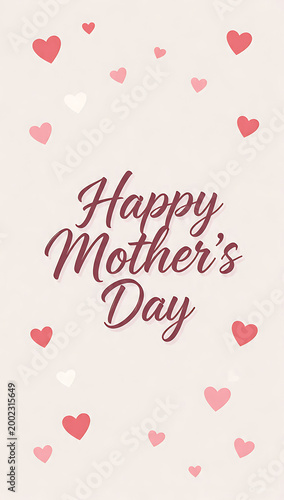 Happy Mother’s Day Celebration Design Featuring Love, Gratitude, Floral Elements, and Warm Emotional Expression for Honoring Mothers Worldwide
