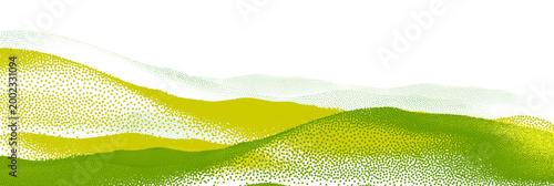 Abstract aerial farmland landscape background with green agricultural fields and rural patchwork pattern.