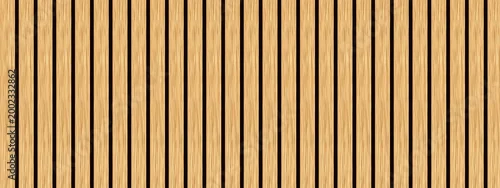 Panel kuchenny z motywem wood seamless background pattern featuring vertical wooden slats with a natural light brown grain texture and dark black grooves