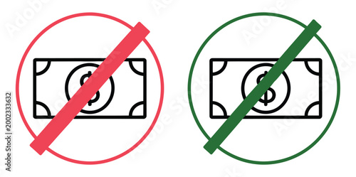 No money savings account icon highlighting economic crisis and financial safety warning, empty wallet concept, banking risk, loss prevention and personal finance management