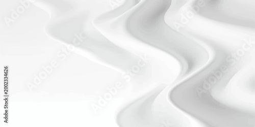 White Silk Satin Fabric Background with Soft Flowing Waves and Smooth Luxury Texture