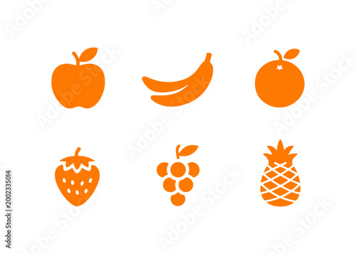 Fruits set line icon
Vector set of isolated icons on white background