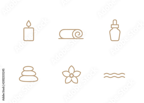 Spa set line icon
Vector set of isolated icons on white background