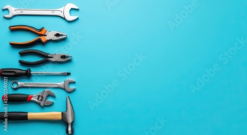 Father's day background with tools and copy space a celebration of dads