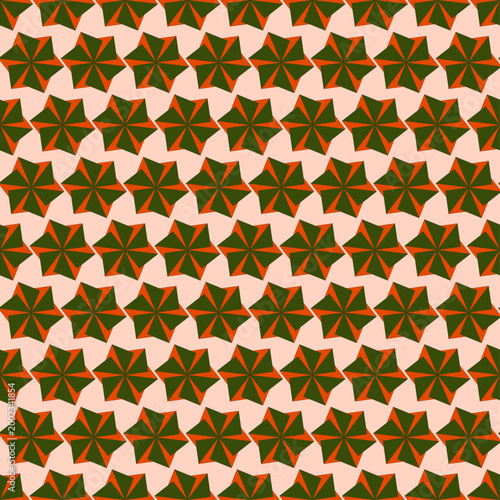 Seamless pattern of two-color flowers