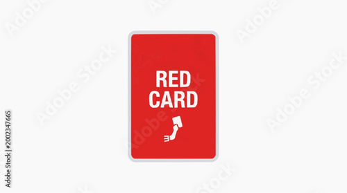 A vibrant close-up captures a bold red card, instantly associated with penalties and warnings, making it an ideal metaphor for warnings and disciplinary measures.