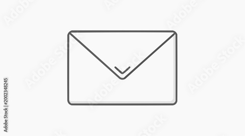 A simple, elegant outline of an envelope, ideal for illustrating concepts related to communication and correspondence. Clean lines, a sense of privacy, and a focus on essential form.