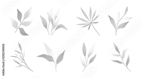 Photos Refined foliage in subtle pointillism stipple effect