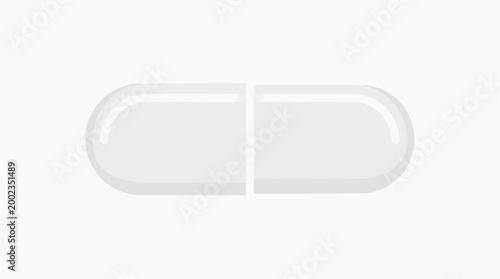 A pristine white capsule, a symbol of health and healing, rendered with meticulous photorealism, signifying pharmaceutical advancements and medical breakthroughs.