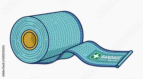 A rolled bandage, unfurling to reveal a fresh, sterile surface, ready for the crucial task of wound care and the promotion of healing.